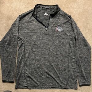 Colosseum Heathered Gonzaga Bulldogs Gray Pullover with Logo